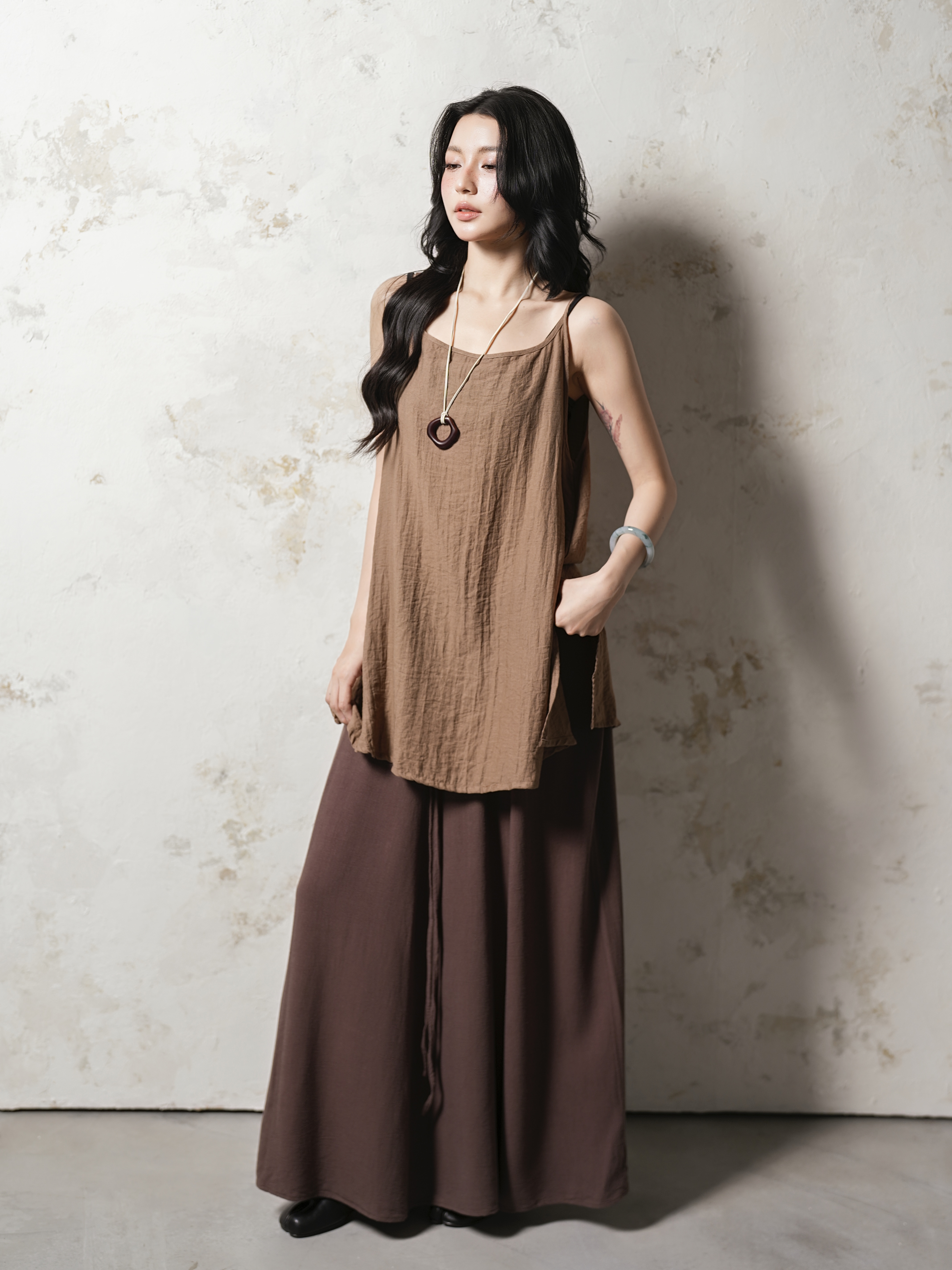HIKARI TOP (áo linen hai dây)